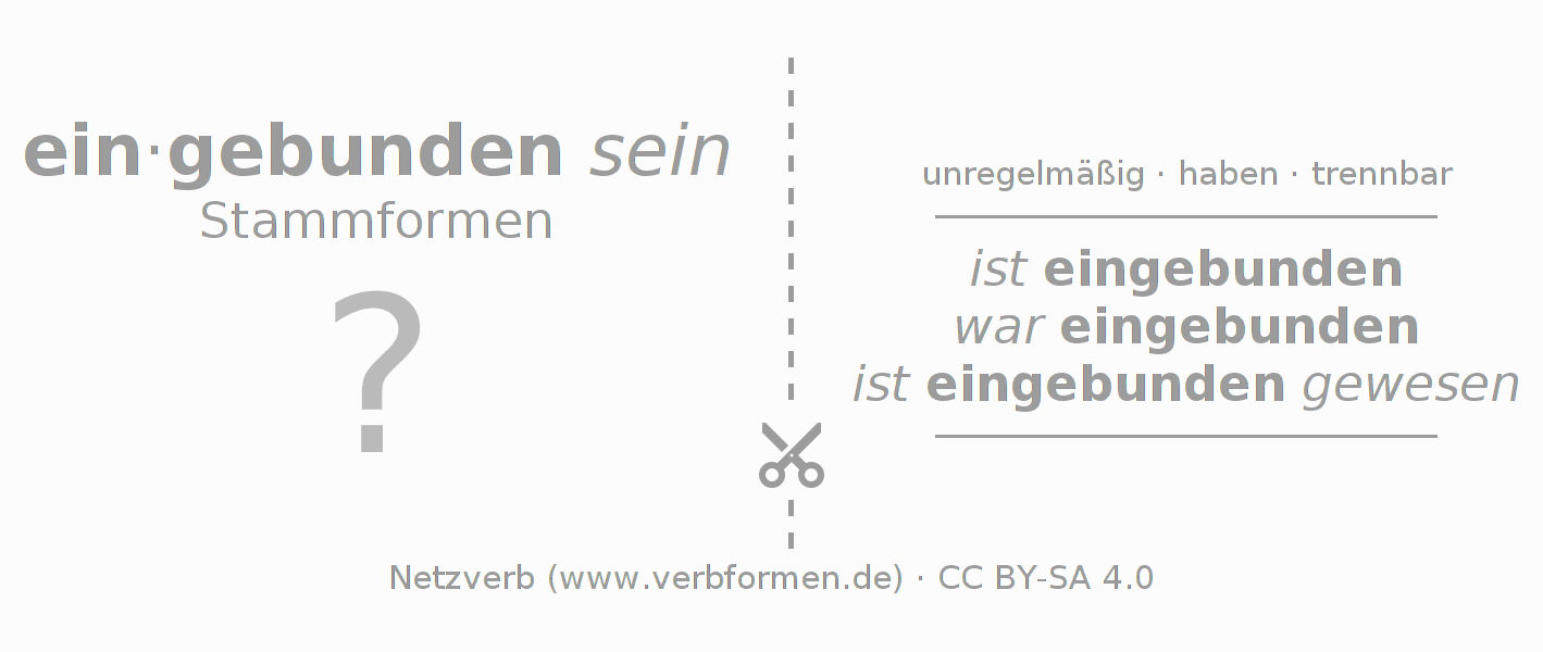 Lernkarten für die Konjugation des Verbs einbinden
