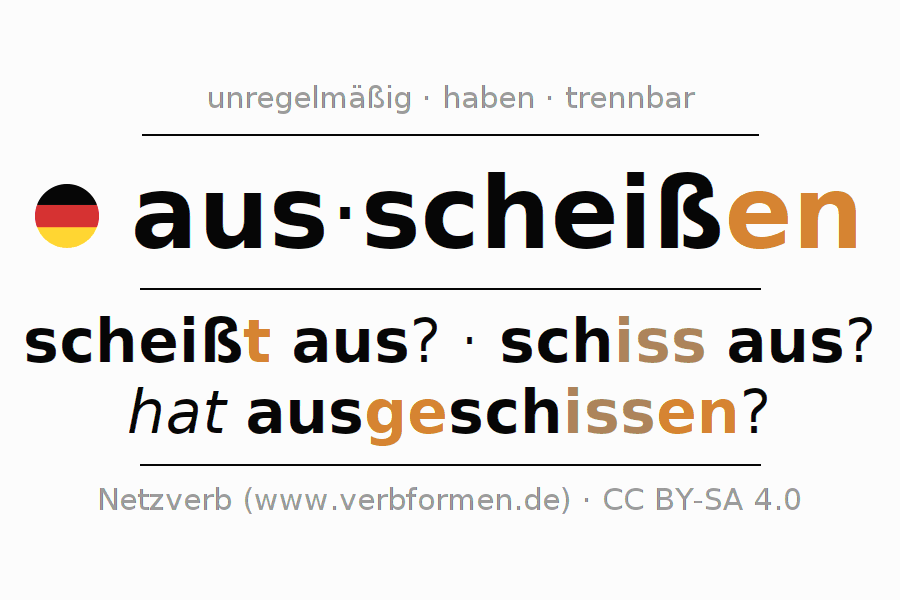 Beispielsätze für das Verb ausscheißen 〈Fragesatz〉