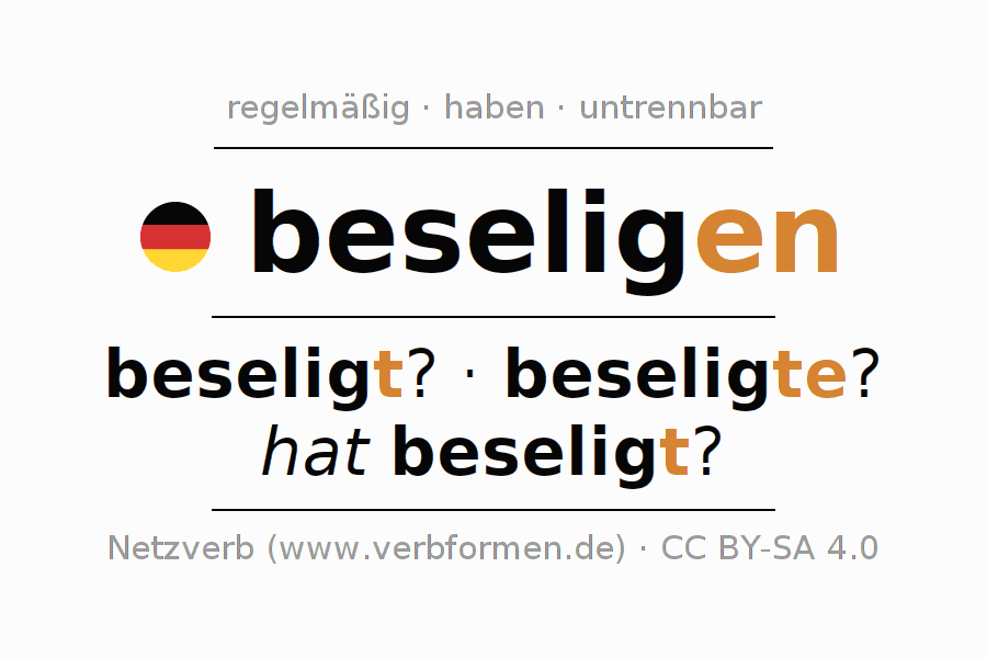 Konjugation des Verbs beseligen