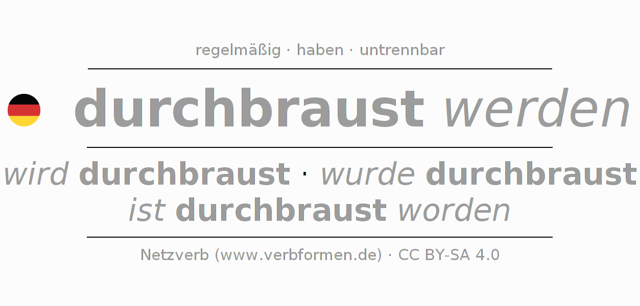 Konjugation des Verbs durchbrausen (hat)