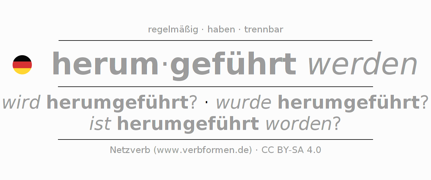 Konjugation des Verbs herumführen