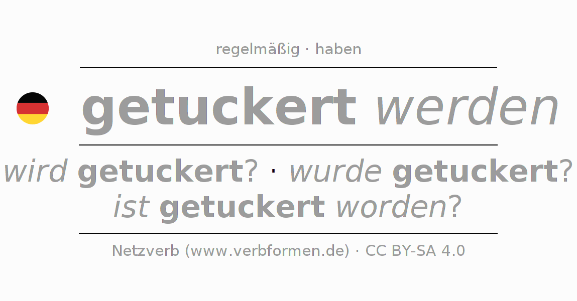 Konjugation des Verbs tuckern (hat)