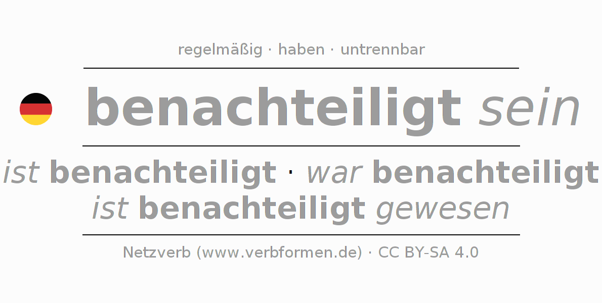 Konjugation des Verbs benachteiligen