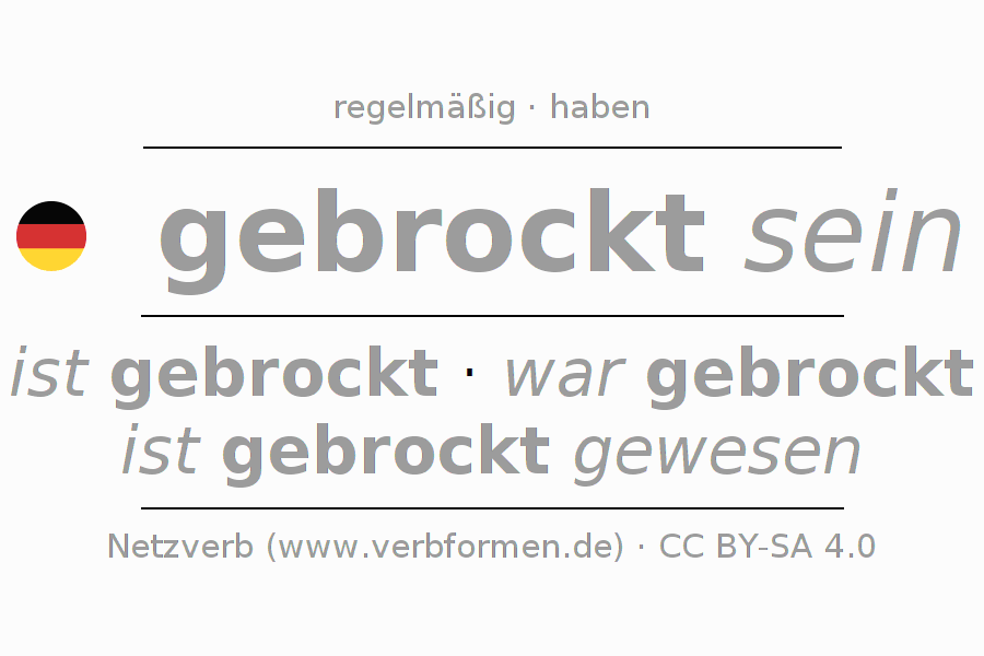 Konjugation des Verbs brocken