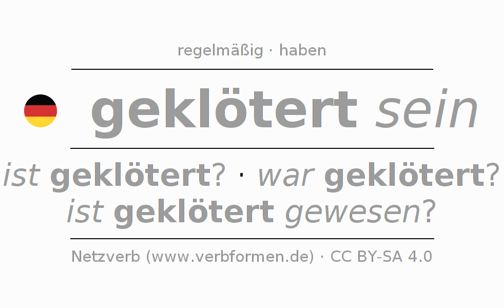 Konjugation des Verbs klötern