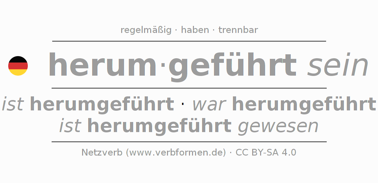 Beispielsätze für das Verb herumführen 〈Zustandspassiv〉