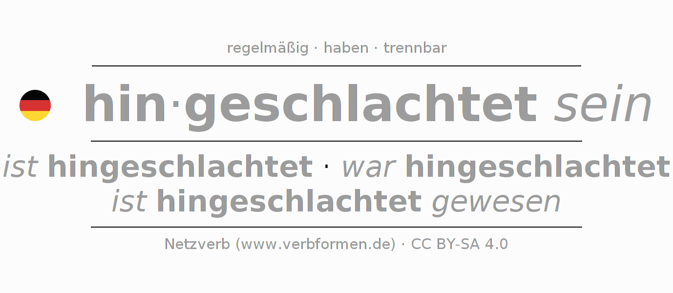 Konjugation des Verbs hinschlachten