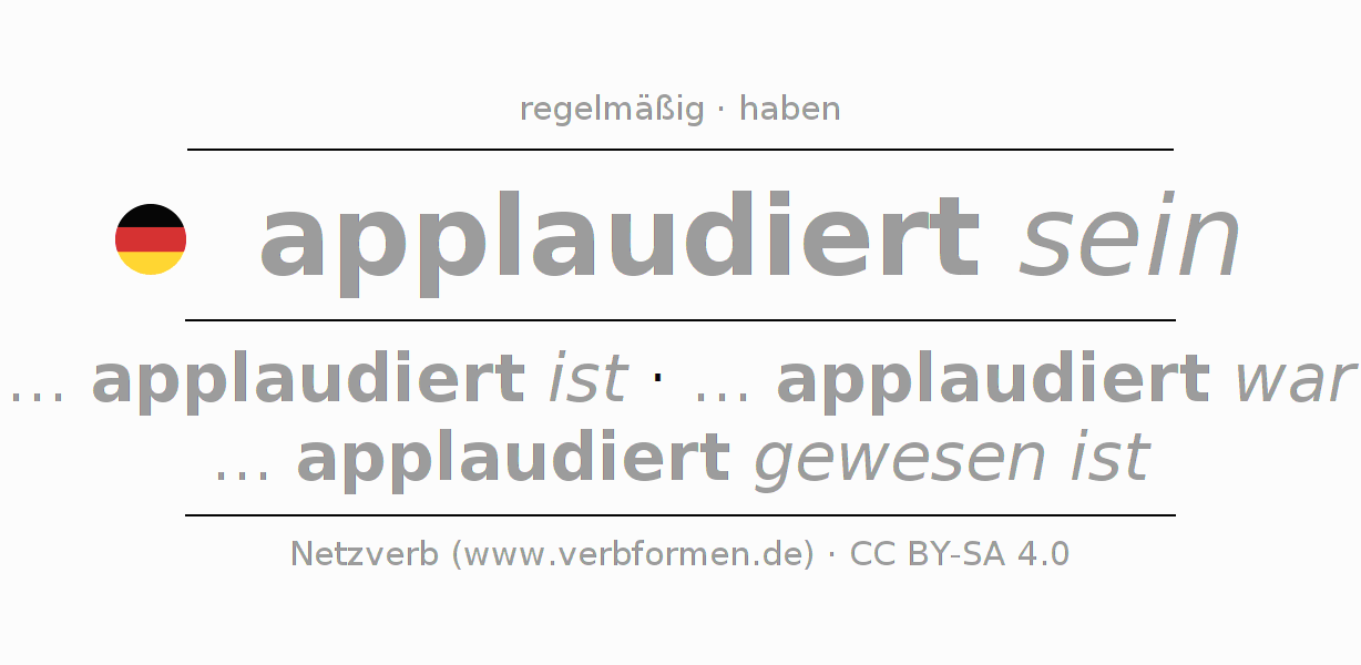 Konjugation des Verbs applaudieren
