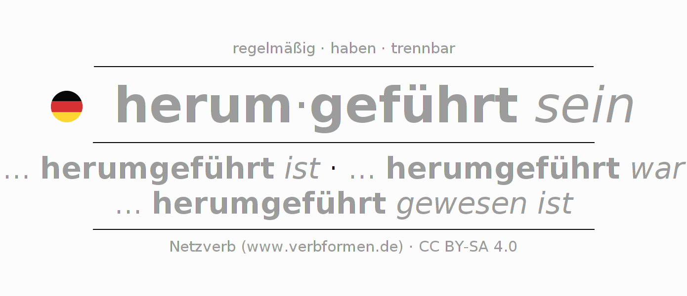 Konjugation des Verbs herumführen