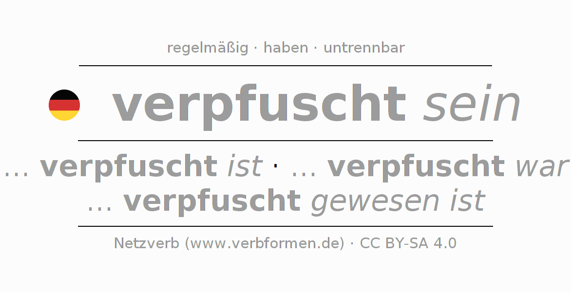 Konjugation des Verbs verpfuschen