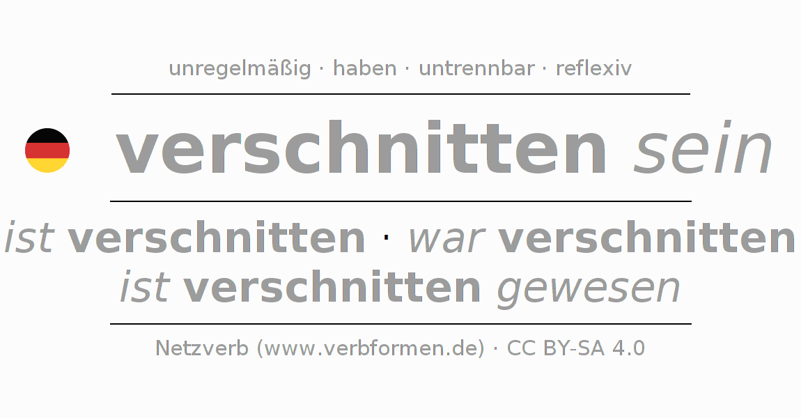 Konjugation des Verbs sich verschneiden